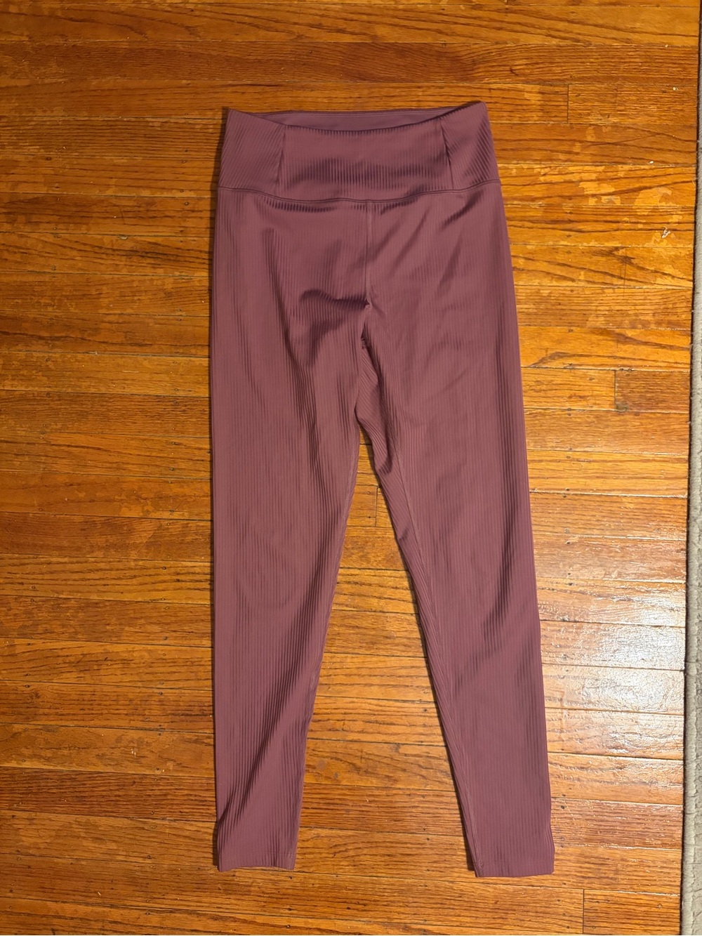 Girlfriend Collective Ribbed Mauve High-Waist Leggings